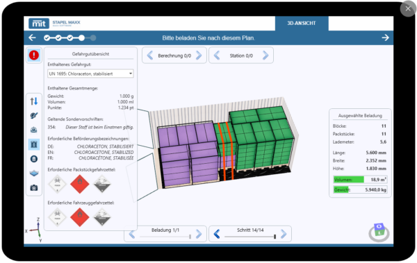 STAPEL MAXX – 3D-Visualisierung der Beladung im externen Viewer